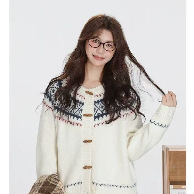 HAZEL | Fair Isle Jacquard Cardigan