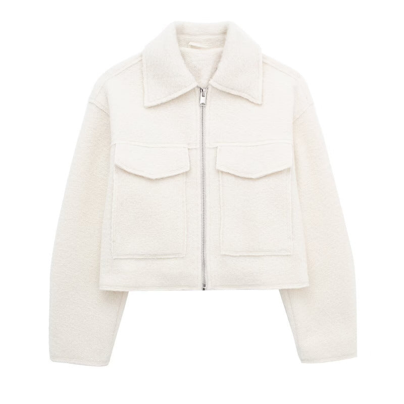 HAZEL | Street style tweed short jacket