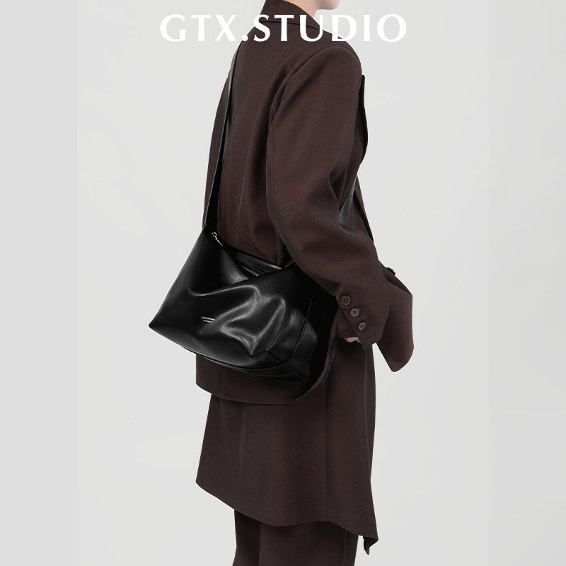 HAZEL | Genuine Leather Tote Bag with Crossbody Strap