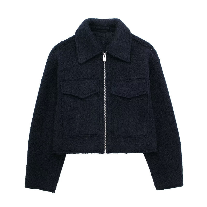 HAZEL | Street style tweed short jacket