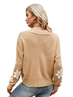 HAZEL | Floral Knitted Cardigan for Women