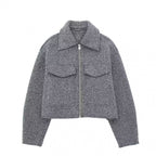HAZEL | Street style tweed short jacket