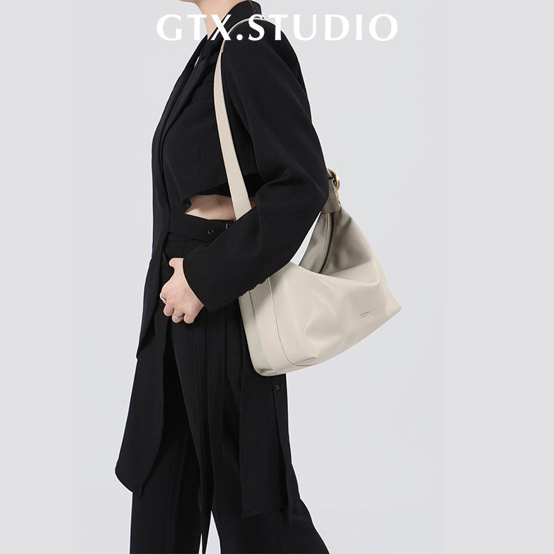 HAZEL | Genuine Leather Tote Bag with Crossbody Strap