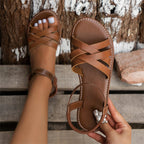 HAZEL | Elegant Cross Sandals