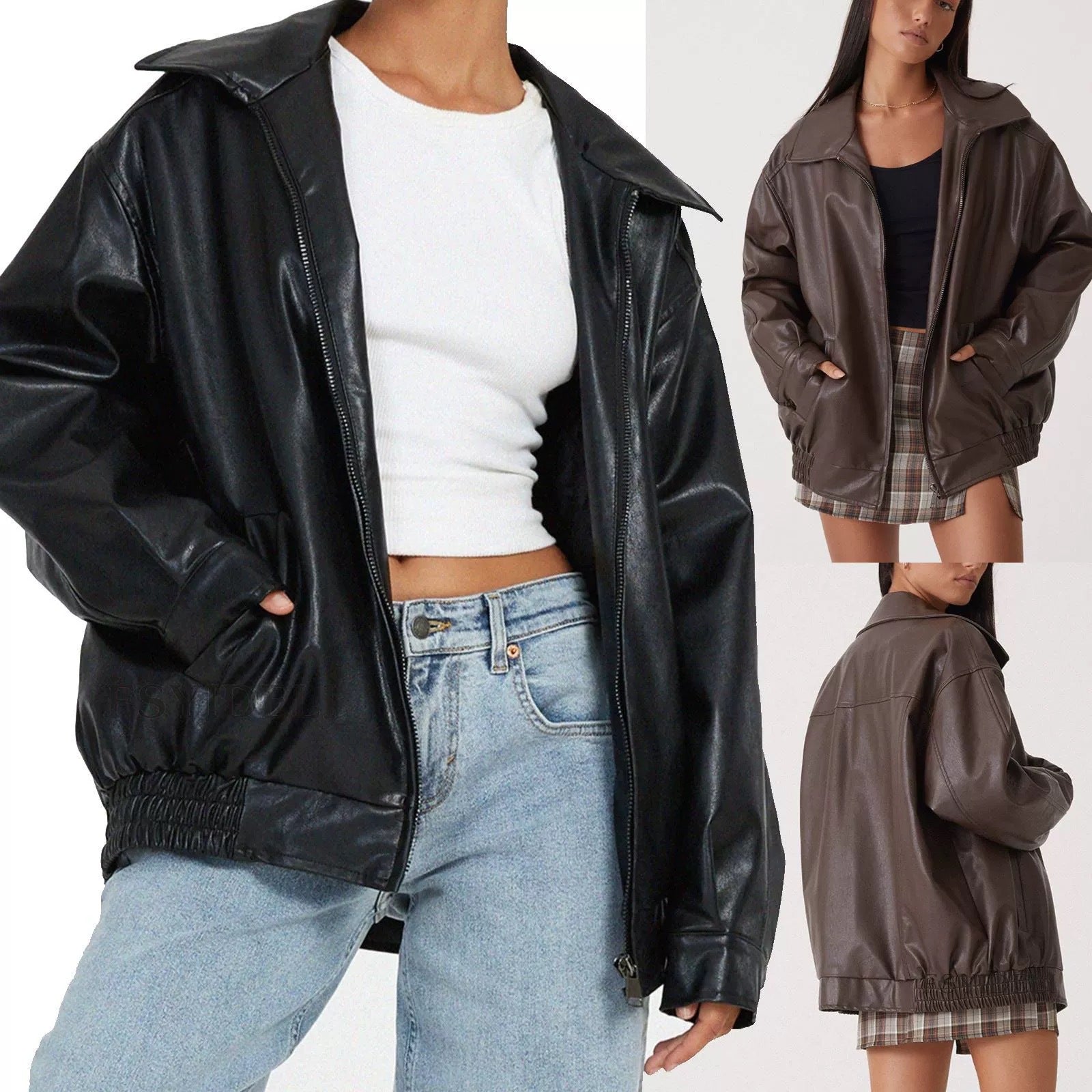 HAZEL | PU leather jacket