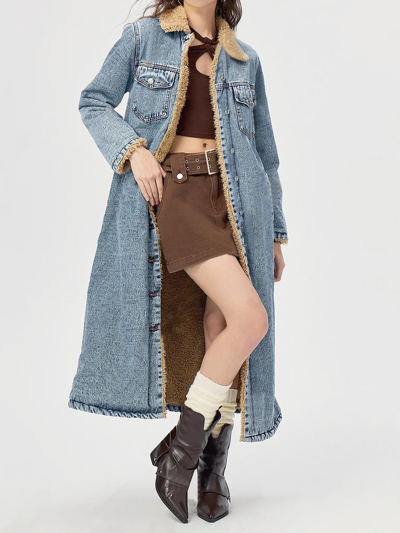 HAZEL | Long Denim Jacket