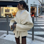 HAZEL | V-neck long-sleeved jacket, loose fit