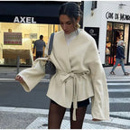 HAZEL | V-neck long-sleeved jacket, loose fit