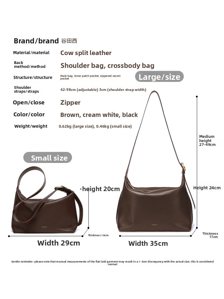 HAZEL | Genuine Leather Tote Bag with Crossbody Strap
