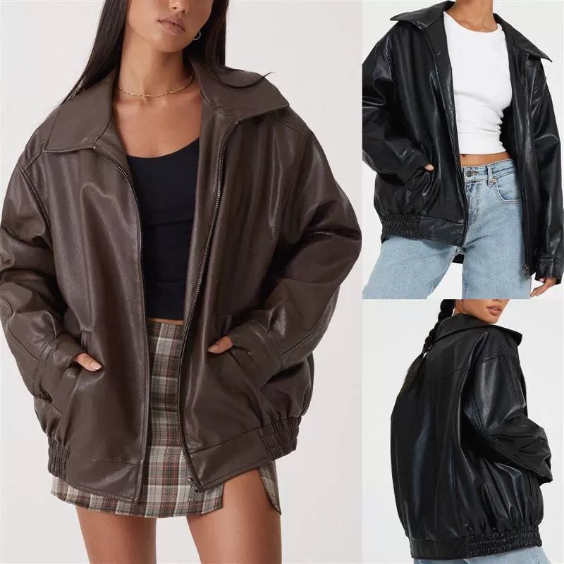 HAZEL | PU leather jacket