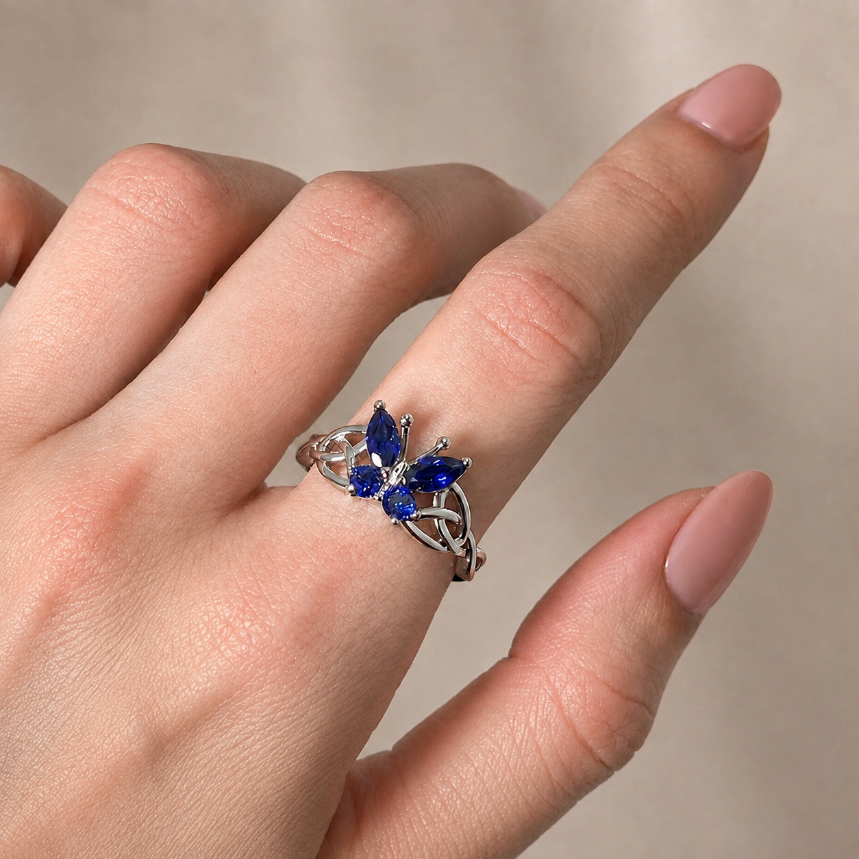 Azure Butterfly Ring