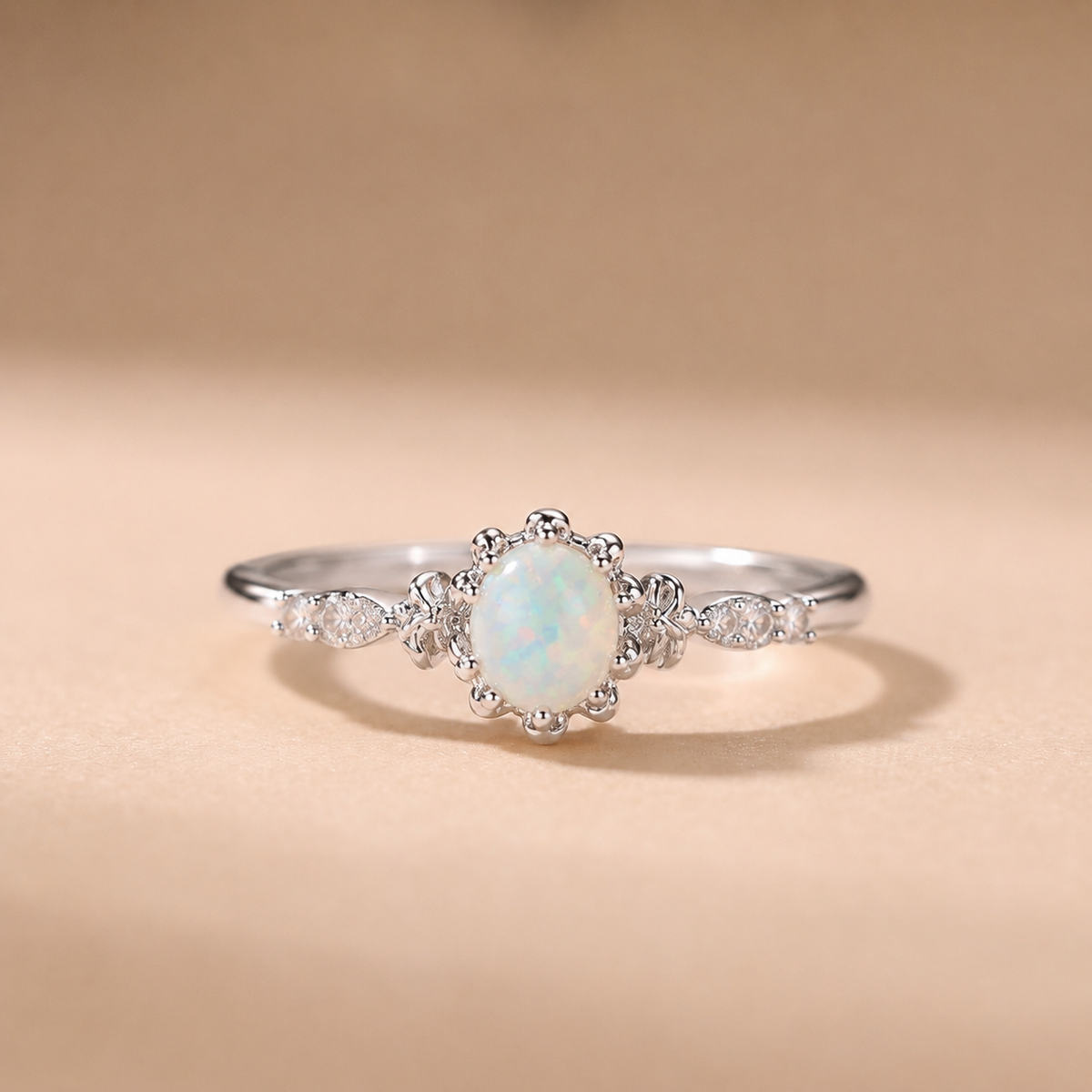 Round Charm Opal Ring