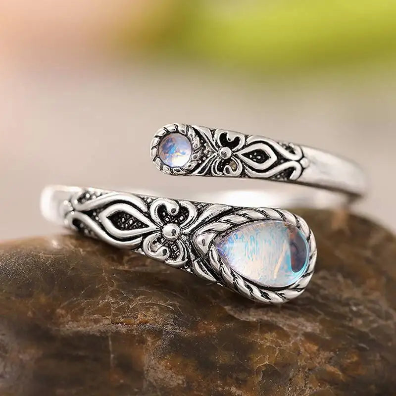 Moonstone Embrace Ring