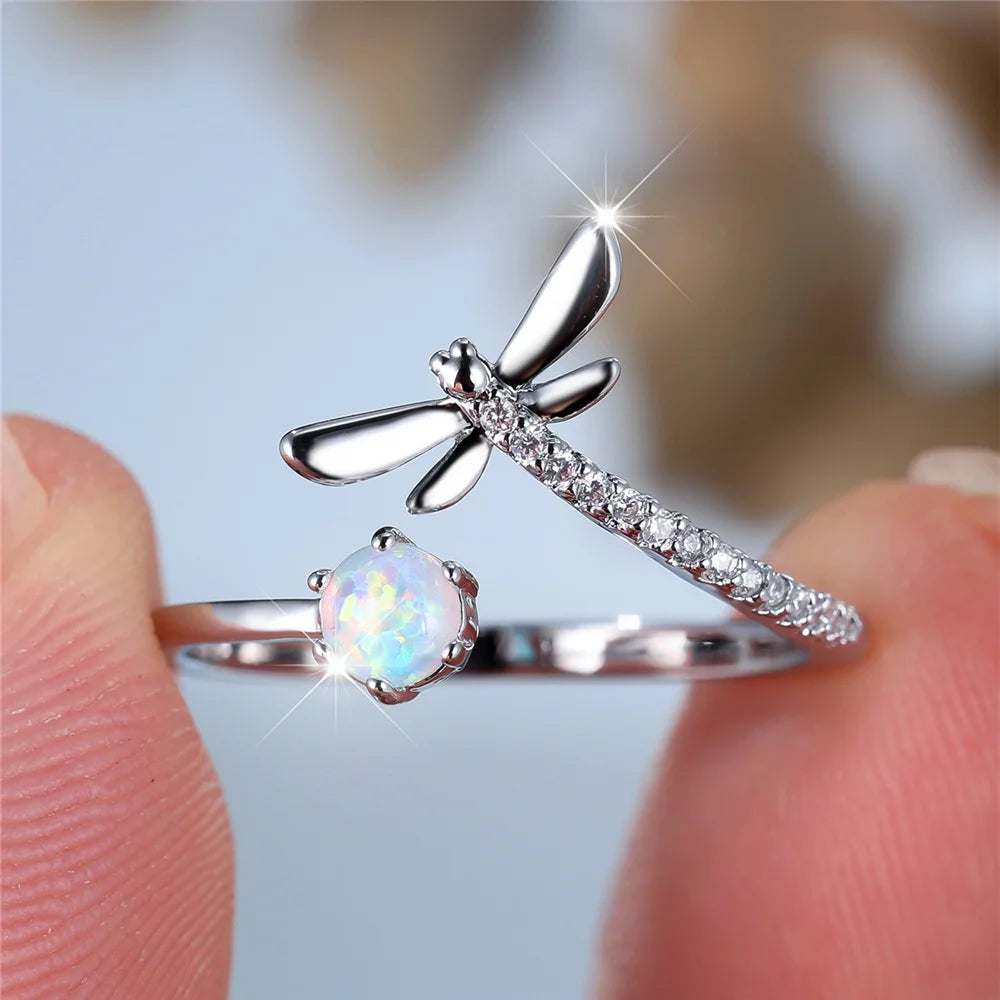 Dragonfly Opal Ring