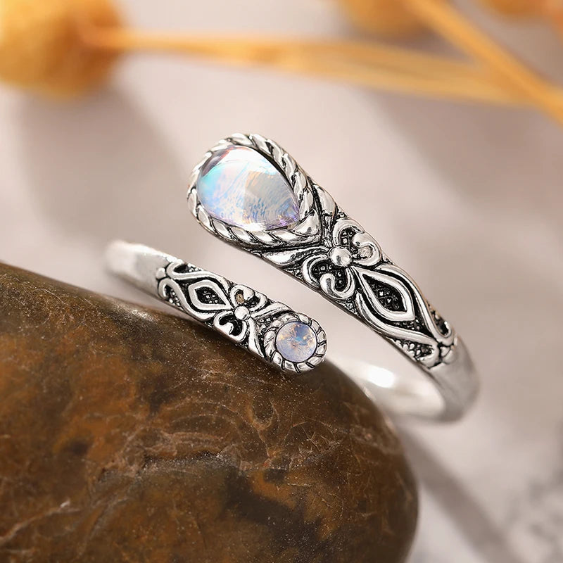 Moonstone Embrace Ring