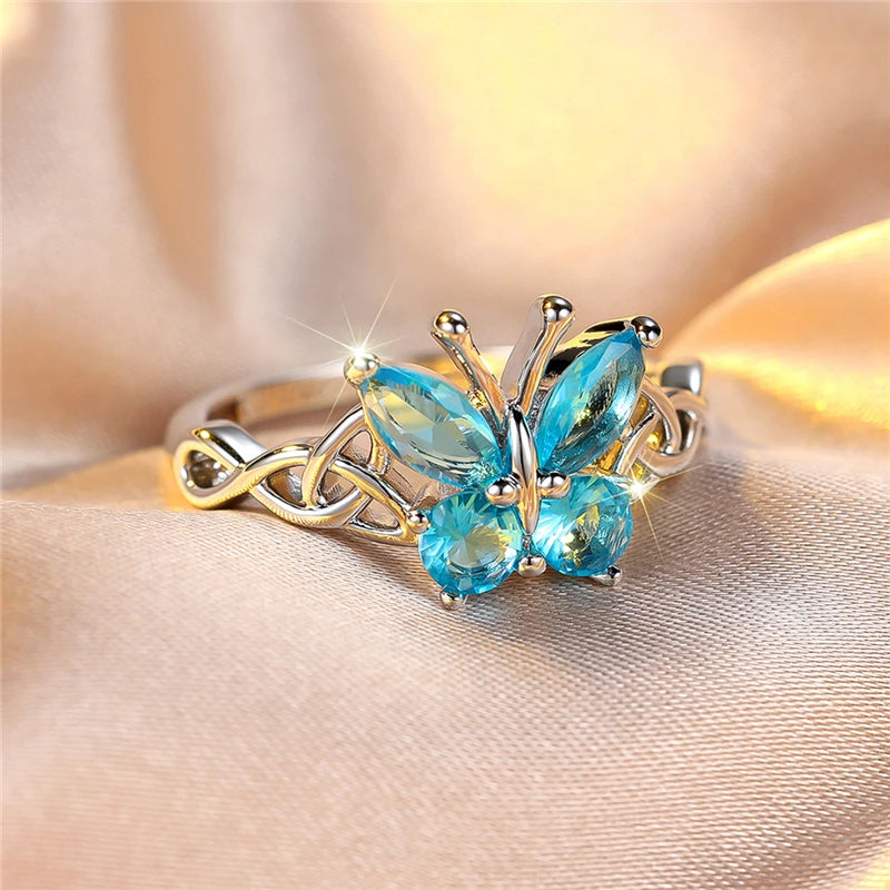Azure Butterfly Ring