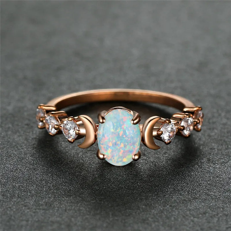Lunar Whisper Opal Ring