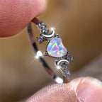 Blushing Heart Opal Ring