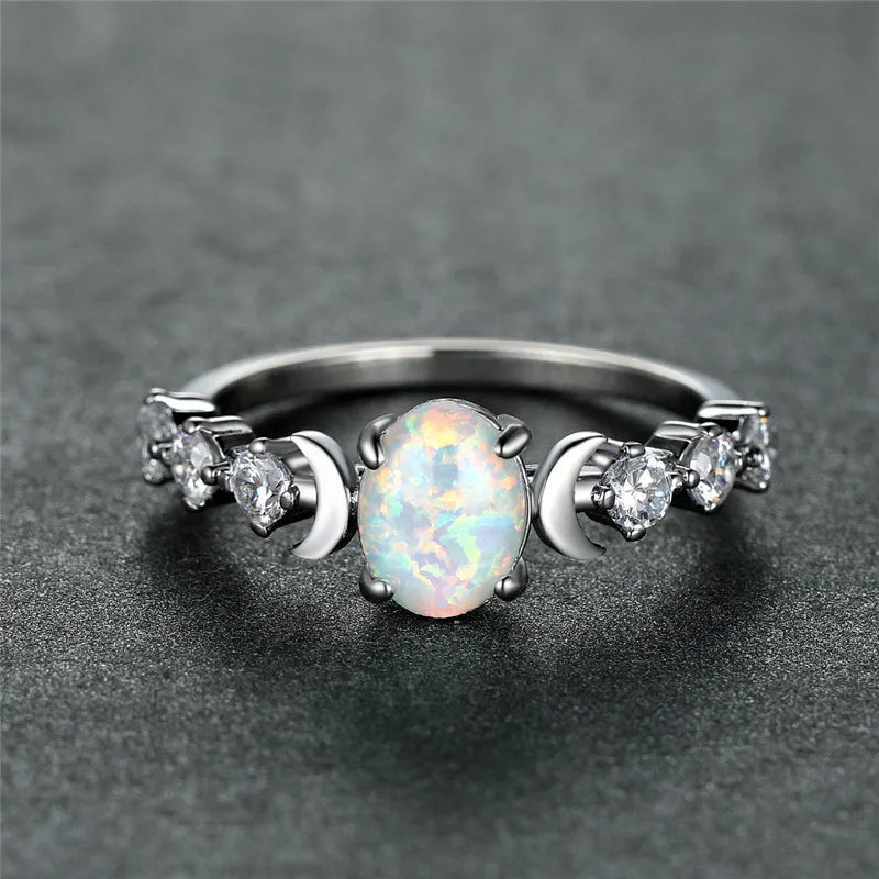Lunar Whisper Opal Ring