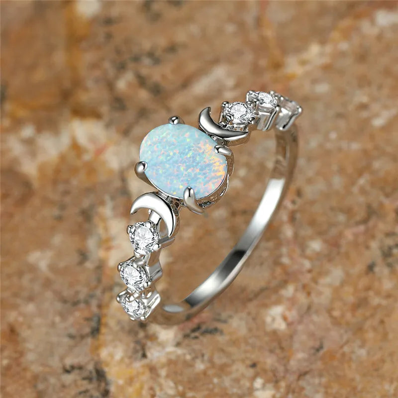 Lunar Whisper Opal Ring
