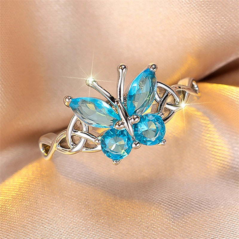 Azure Butterfly Ring