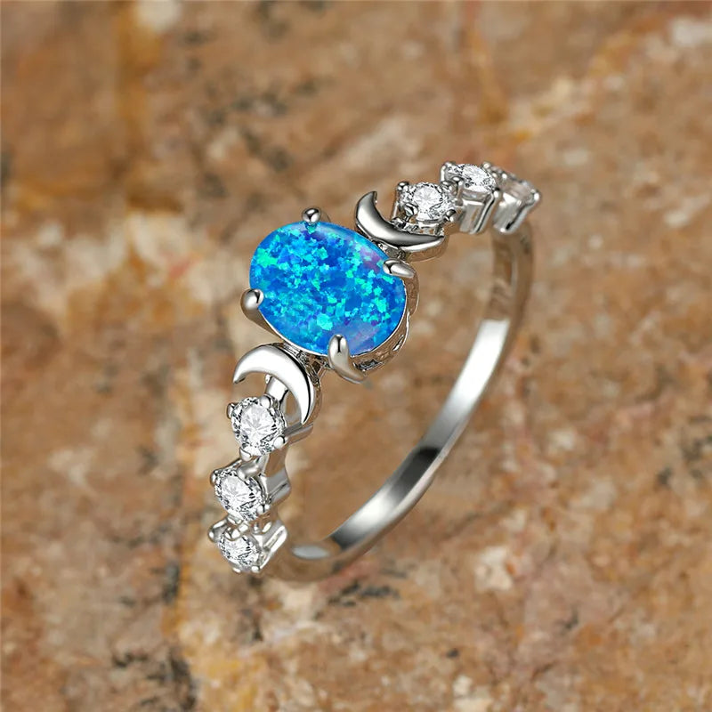 Lunar Whisper Opal Ring