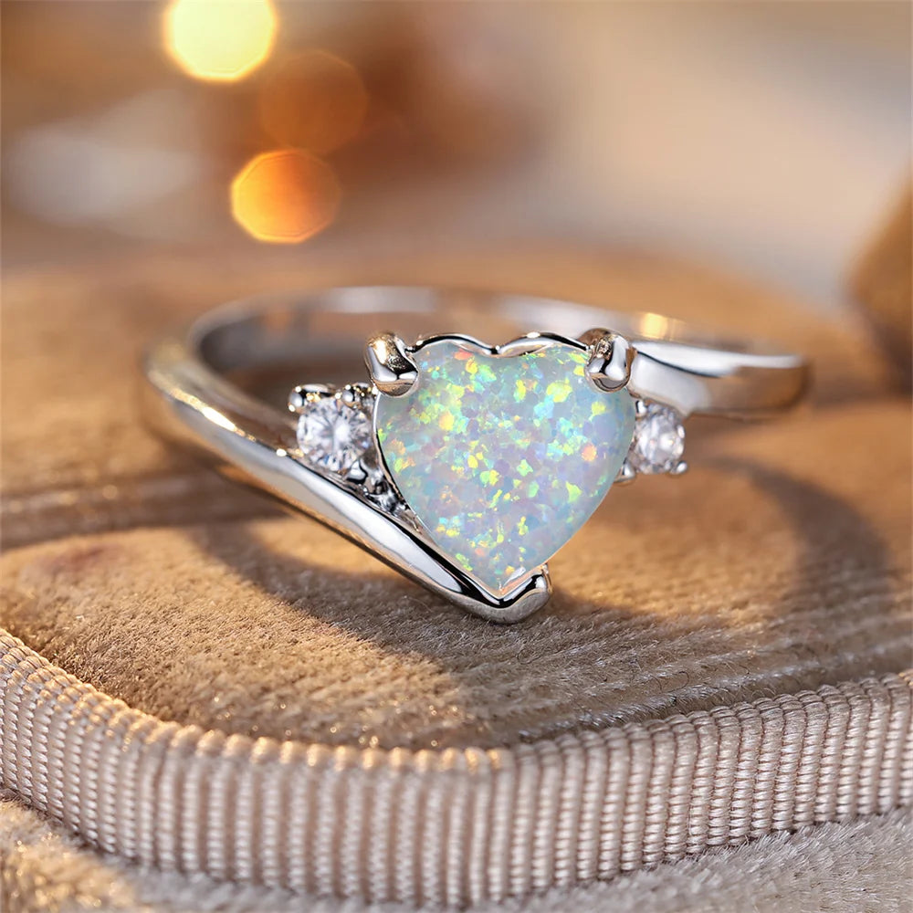 Ocean Heart Opal Ring