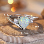 Ocean Heart Opal Ring