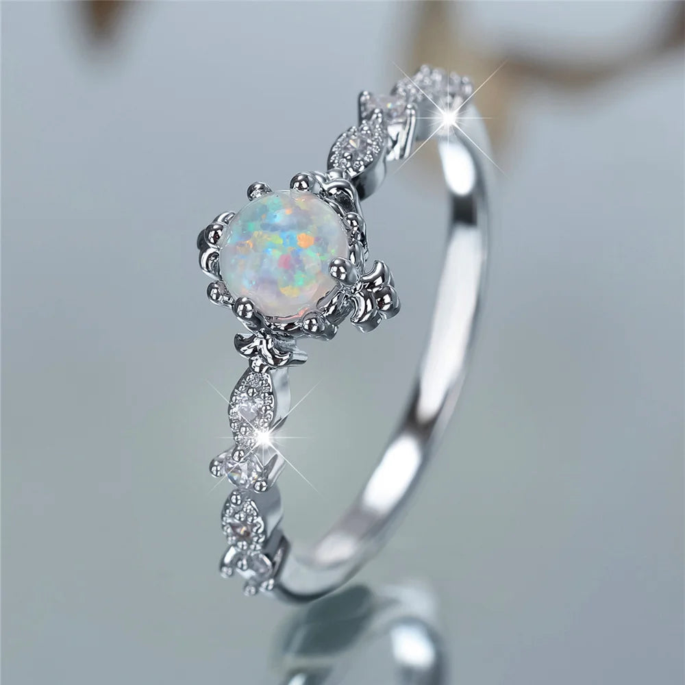 Round Charm Opal Ring