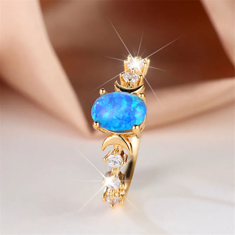 Lunar Whisper Opal Ring