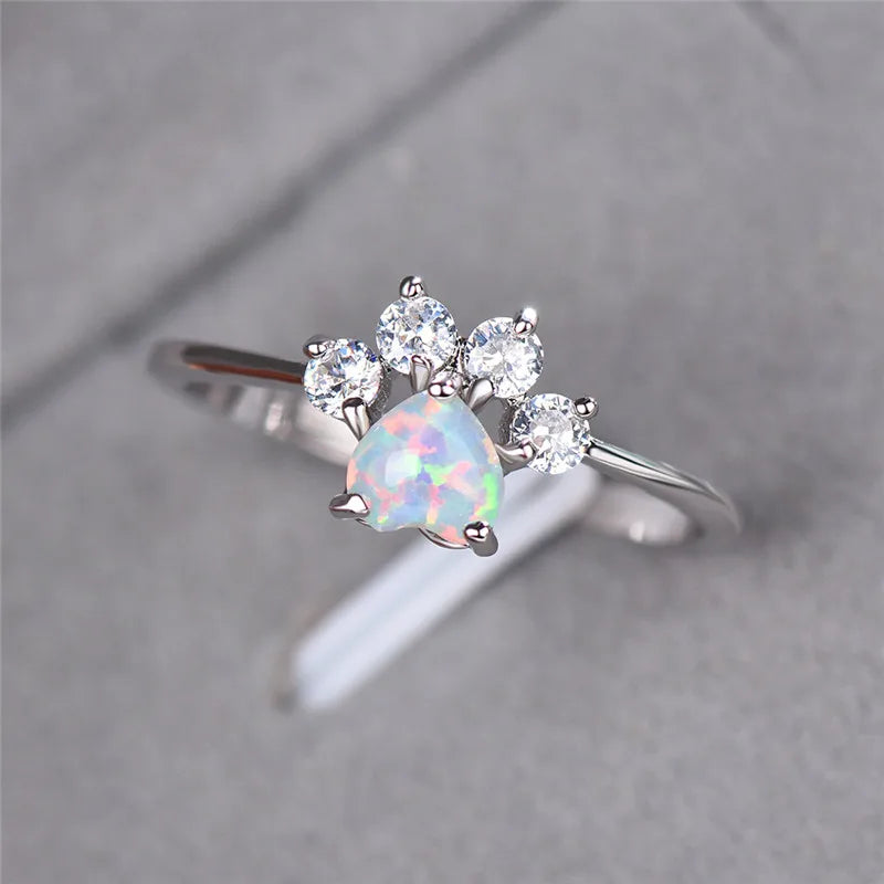 Paw Stone Ring