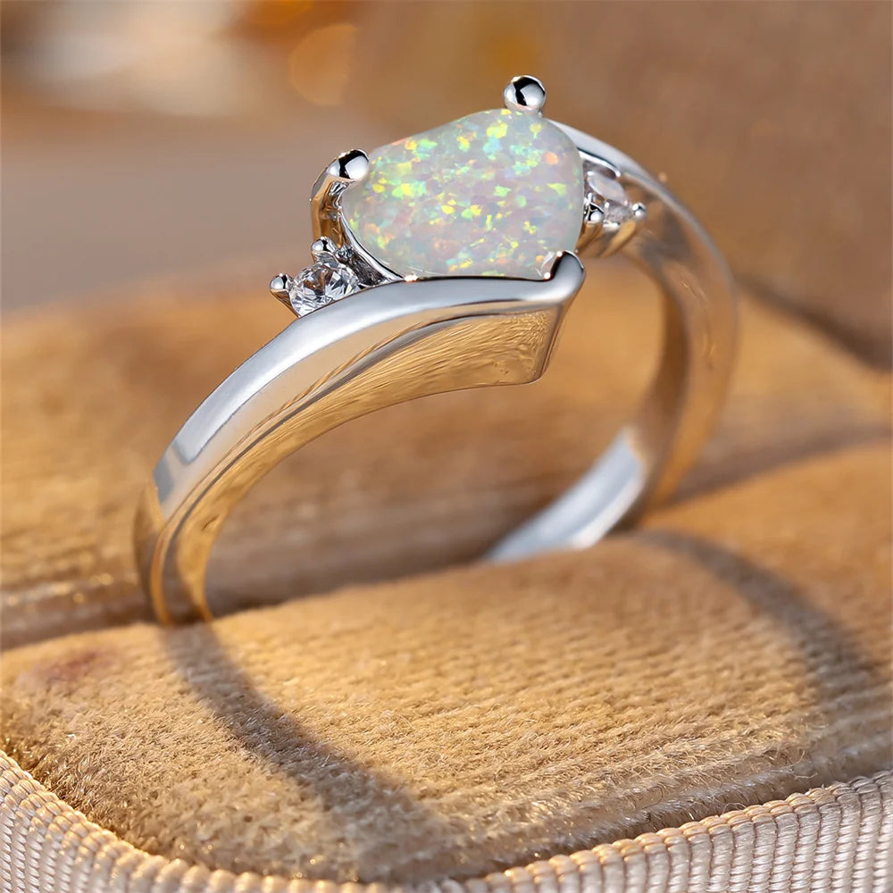 Ocean Heart Opal Ring
