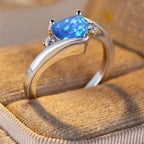 Ocean Heart Opal Ring