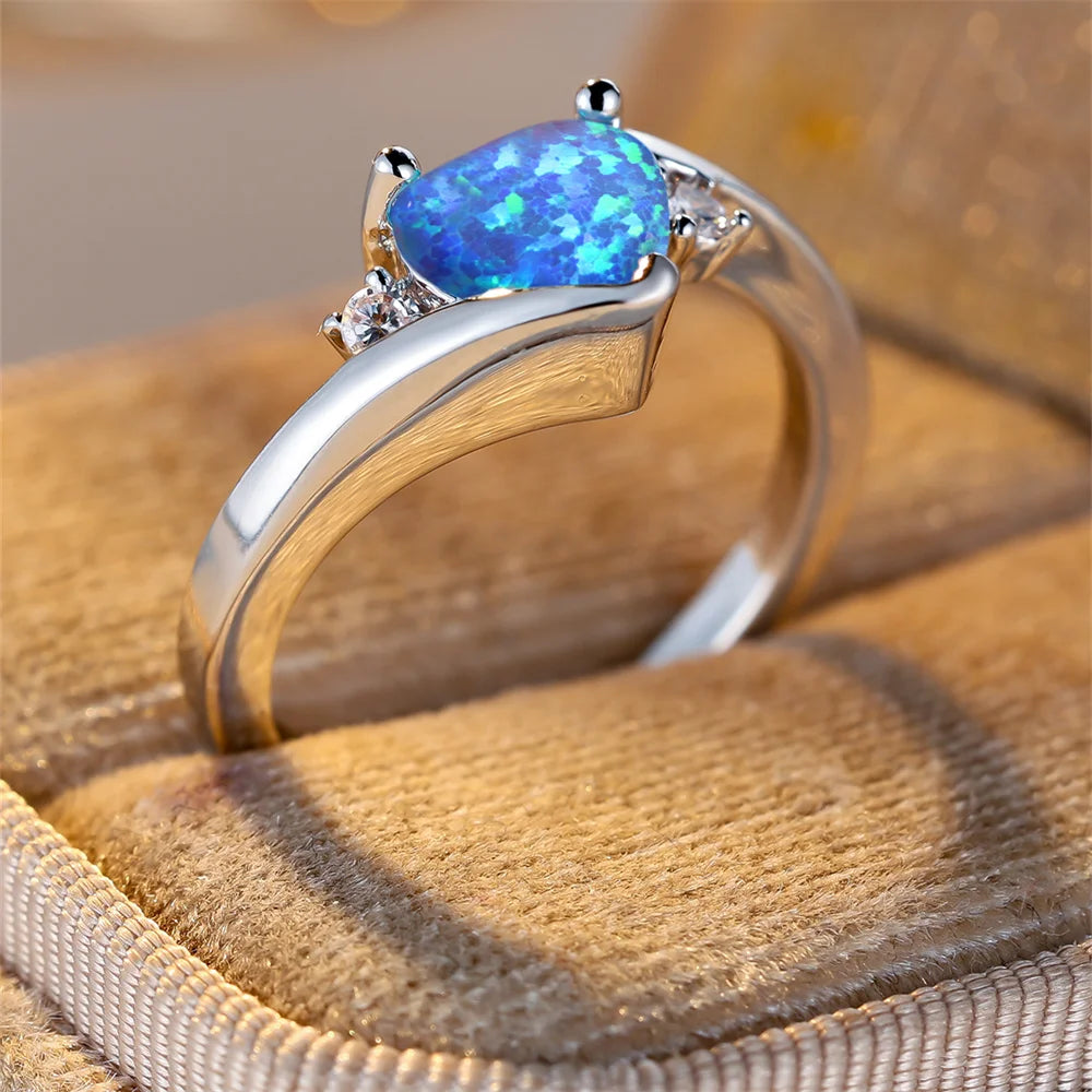 Ocean Heart Opal Ring