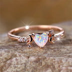 Blushing Heart Opal Ring