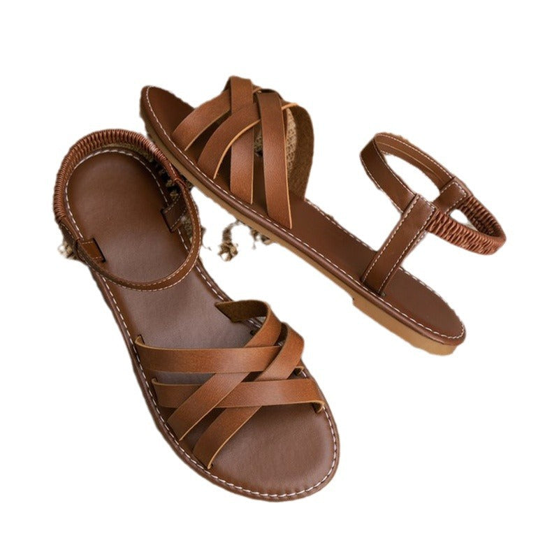 HAZEL | Elegant Cross Sandals