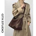 HAZEL | Genuine Leather Tote Bag with Crossbody Strap