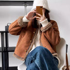 HAZEL | High-End Small Fragrant Lamb Plush Outwear Women's Winter Short Fur One-Piece Jacket
