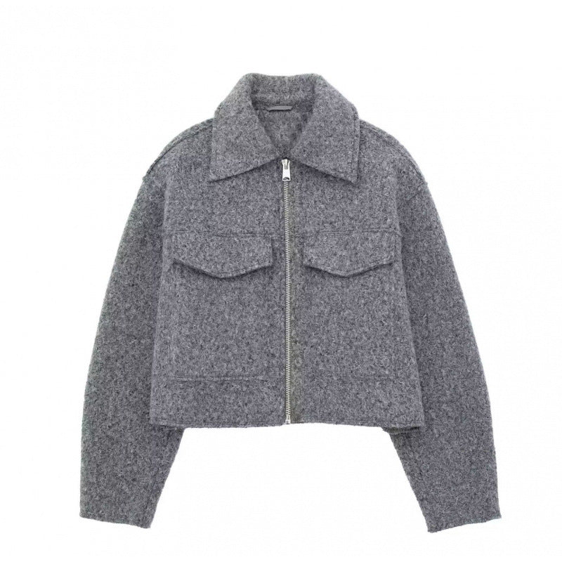 HAZEL | Street style tweed short jacket