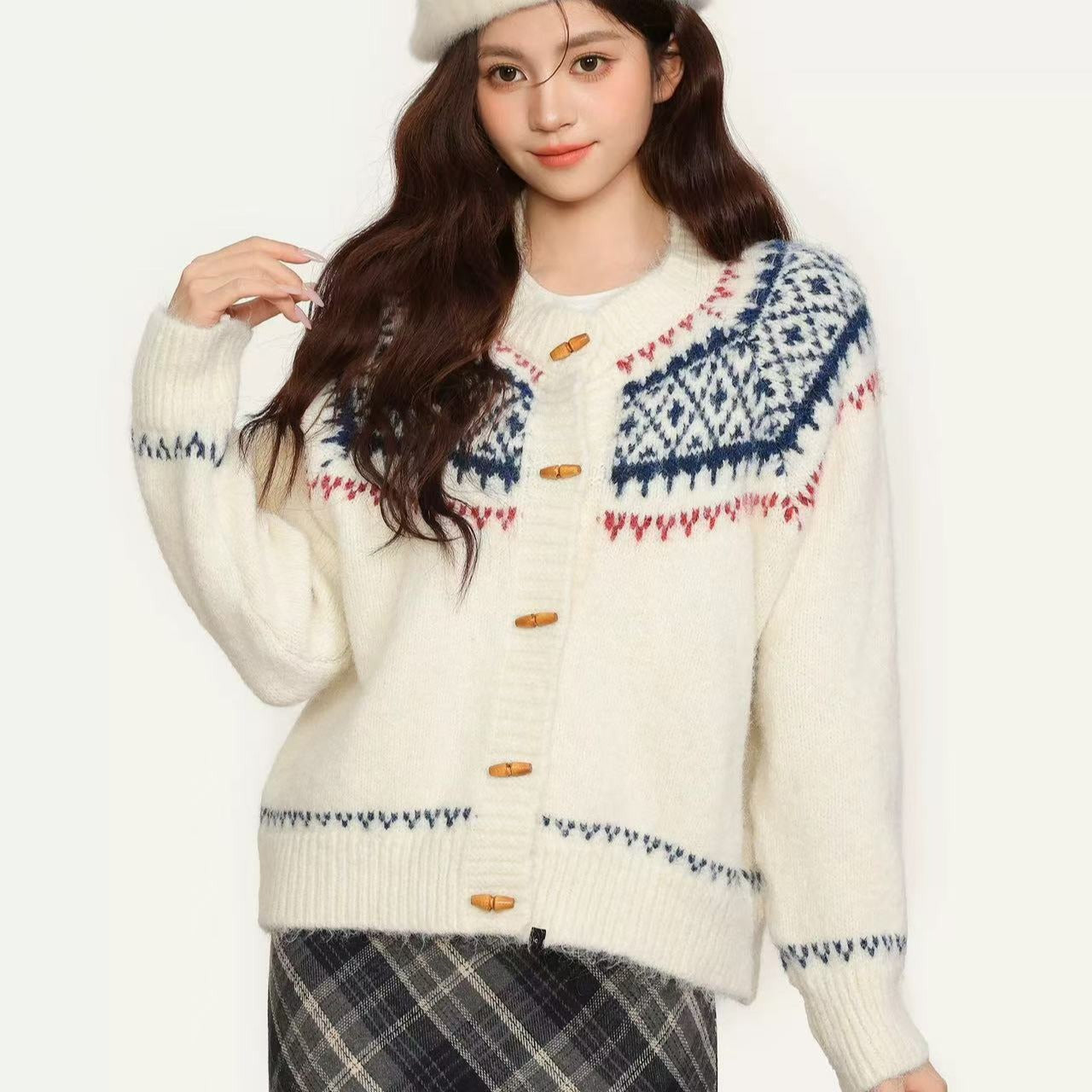 HAZEL | Fair Isle Jacquard Cardigan