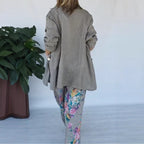 HAZEL | Women's Printed Wide Leg Pants and Casual Suit Jacket